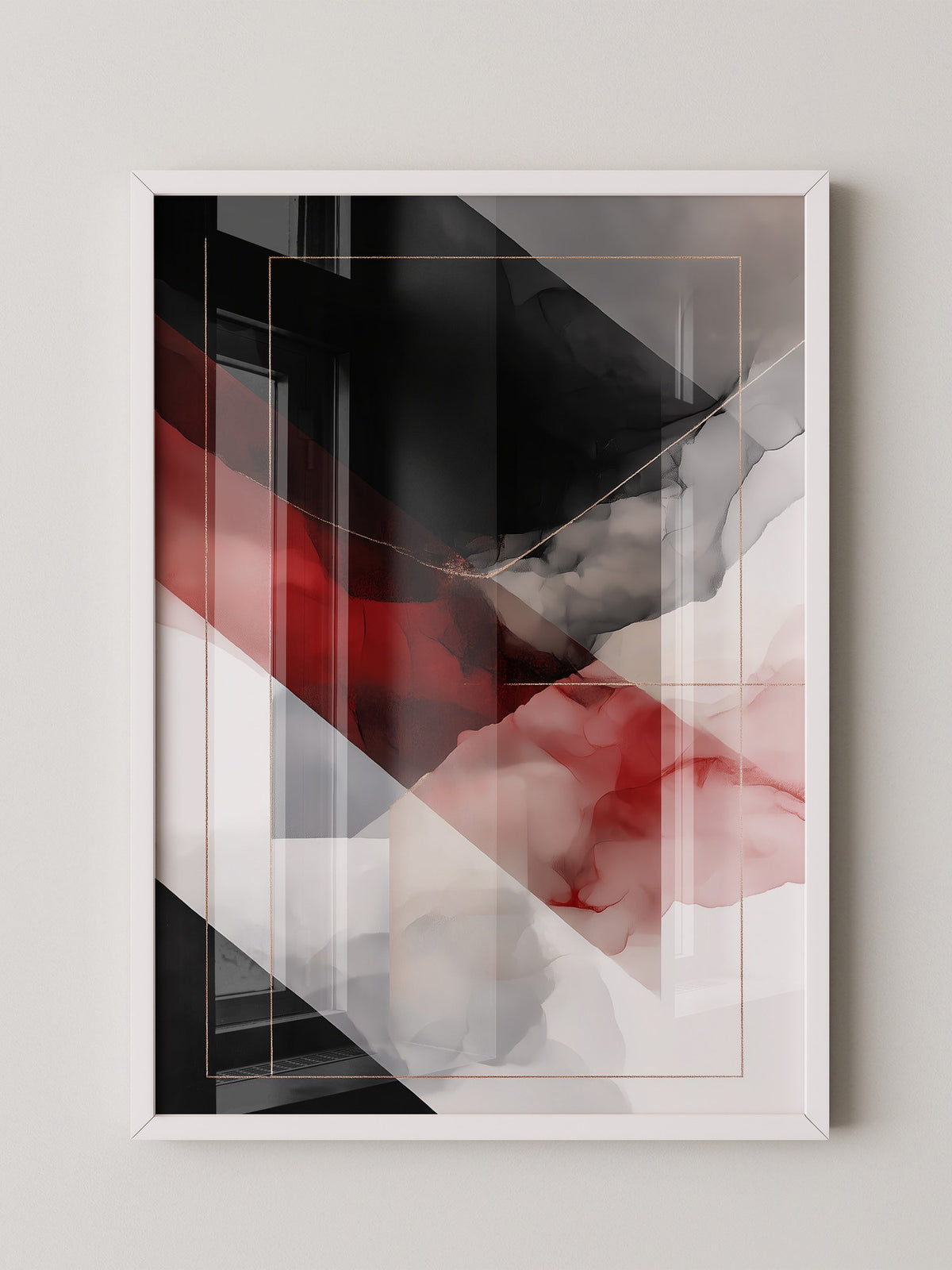Abstrakte Formen Rot Schwarz