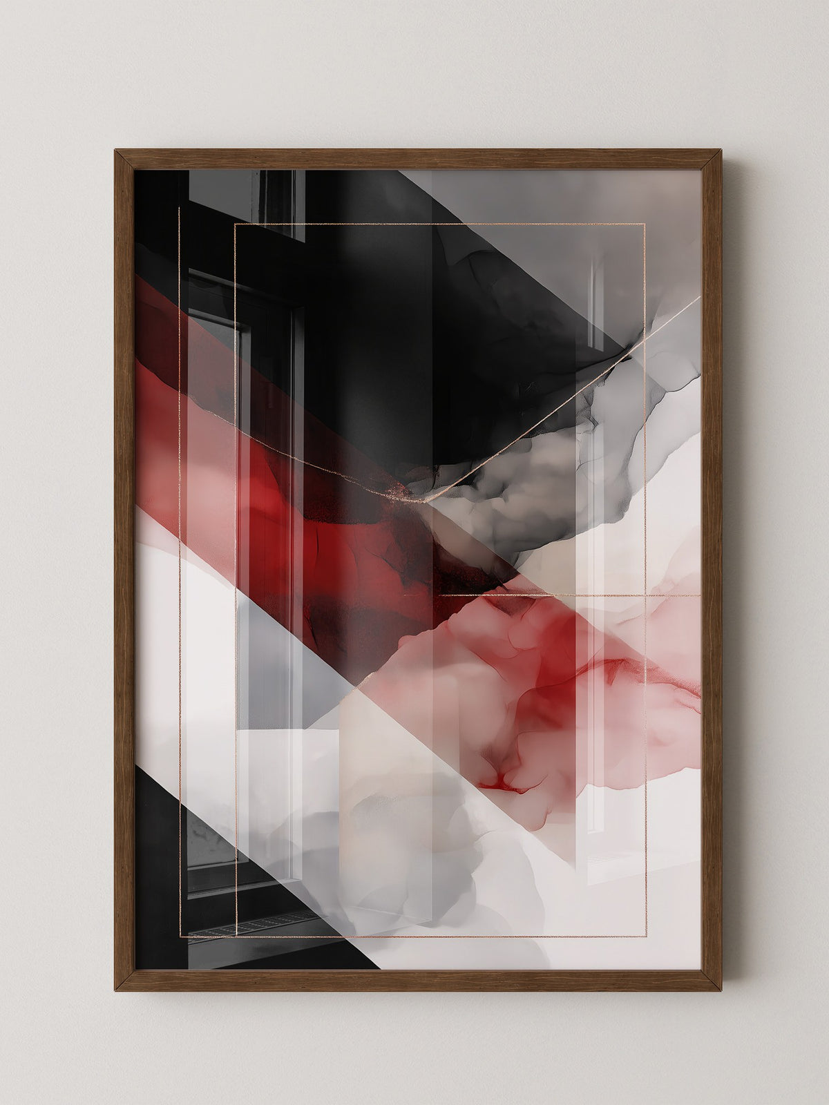 Abstrakte Formen Rot Schwarz