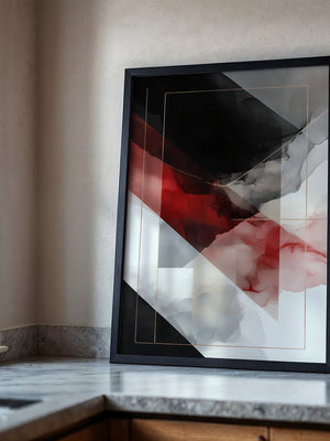 Abstrakte Formen Rot Schwarz