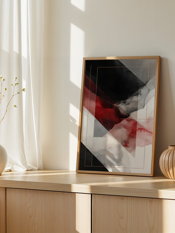Abstrakte Formen Rot Schwarz