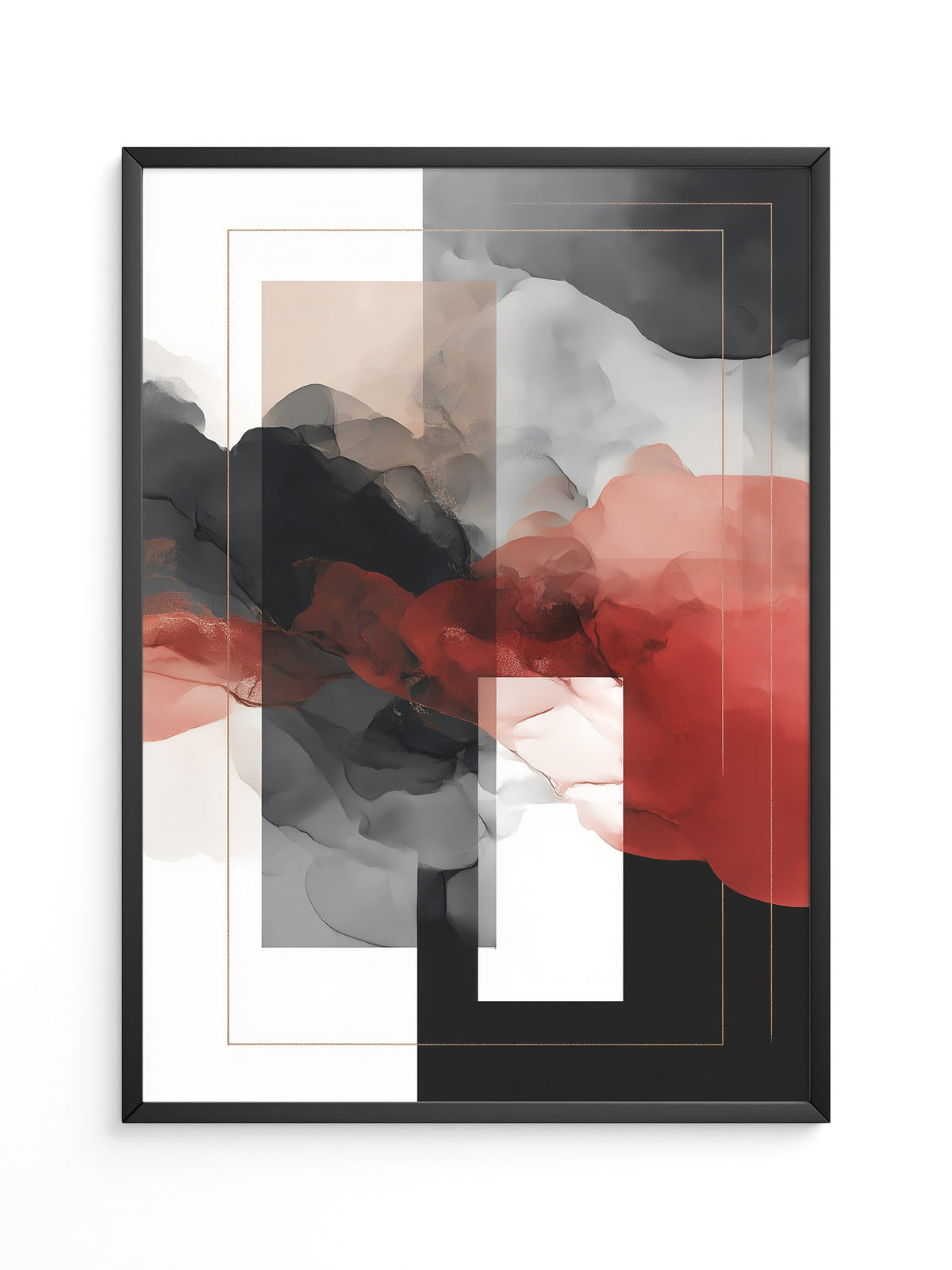 Abstrakte Formen Rot Schwarz
