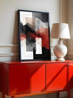 Abstrakte Formen Rot Schwarz