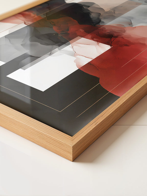 Abstrakte Formen Rot Schwarz