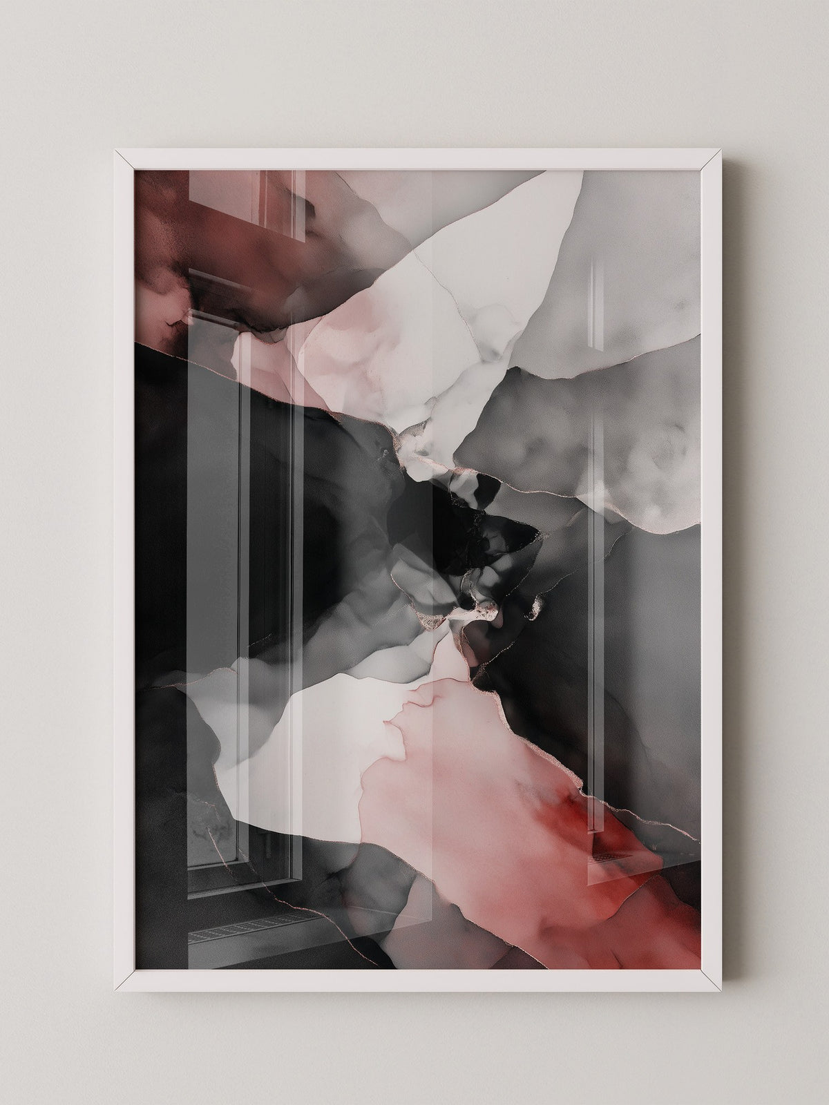 Abstrakte Farbschichten Rosa-Schwarz
