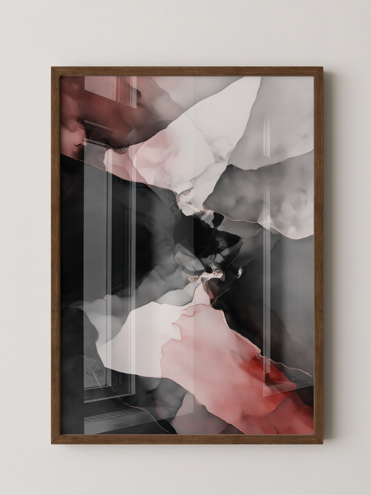 Abstrakte Farbschichten Rosa-Schwarz