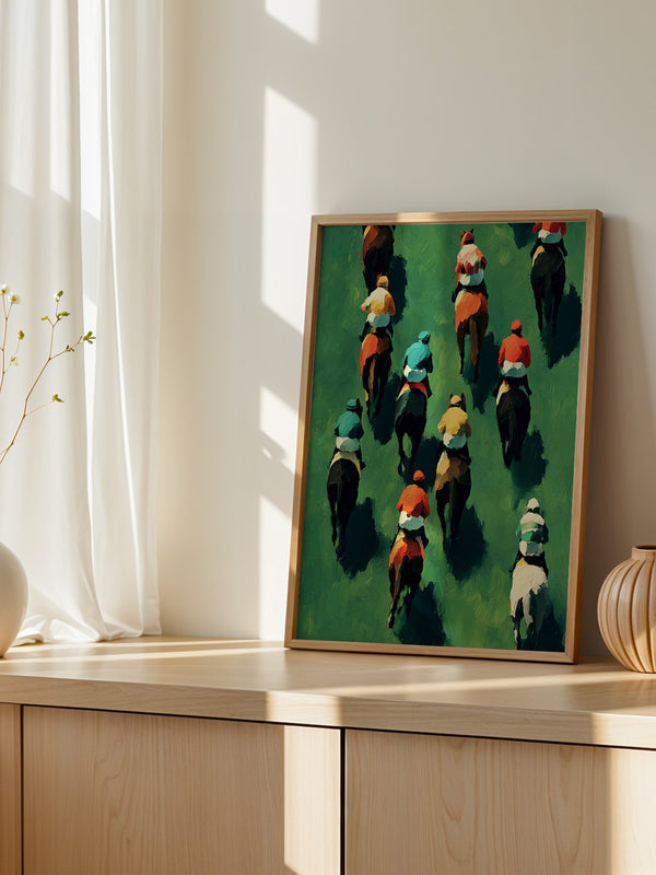 Pferderennen Farben Impressionistisch