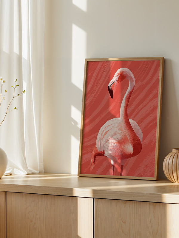 Flamingo Rot Illustration