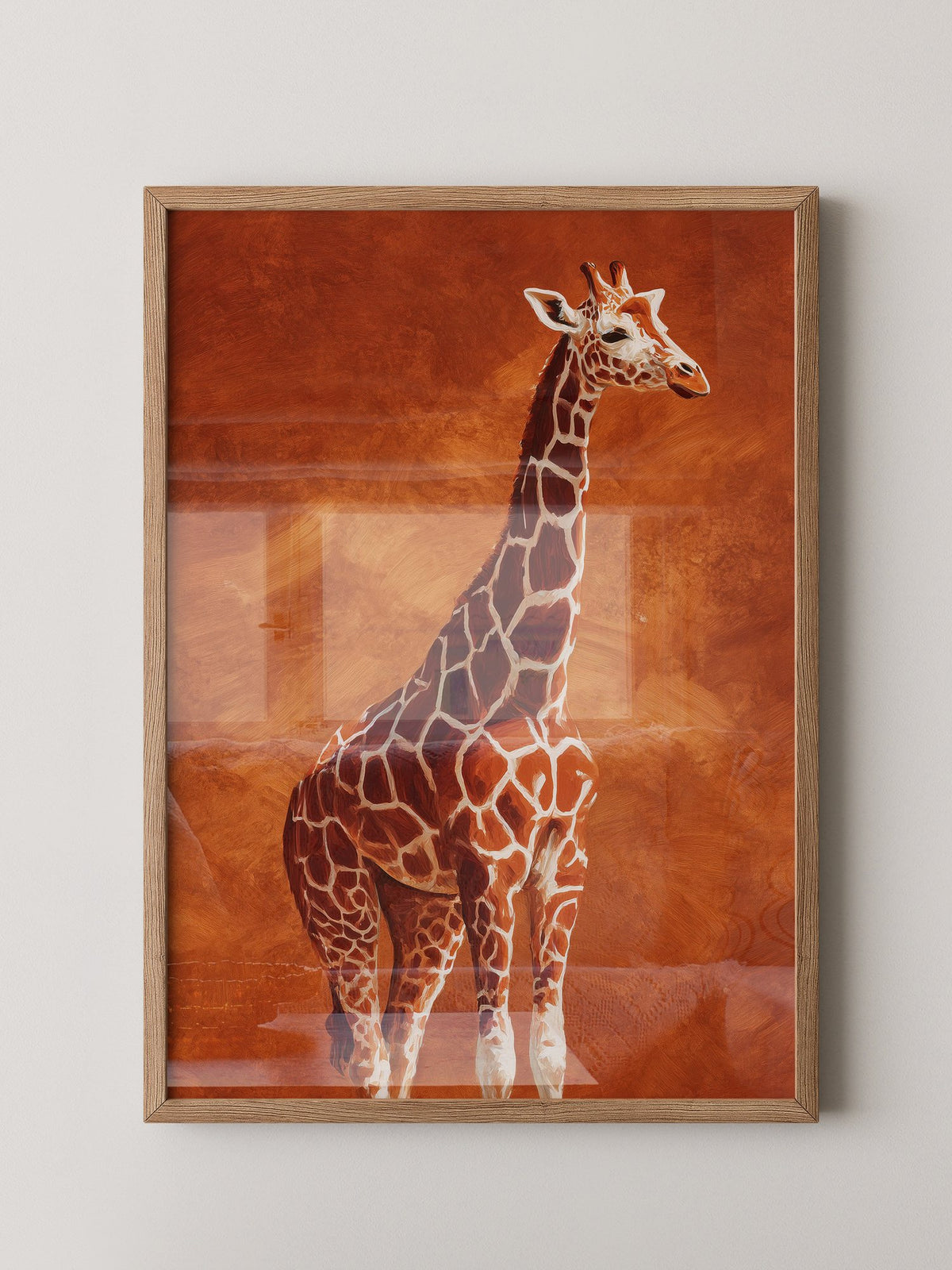Giraffe Orange Malerei