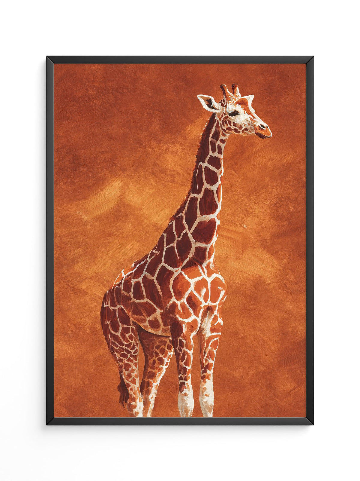 Giraffe Orange Malerei