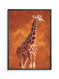 Giraffe Orange Malerei