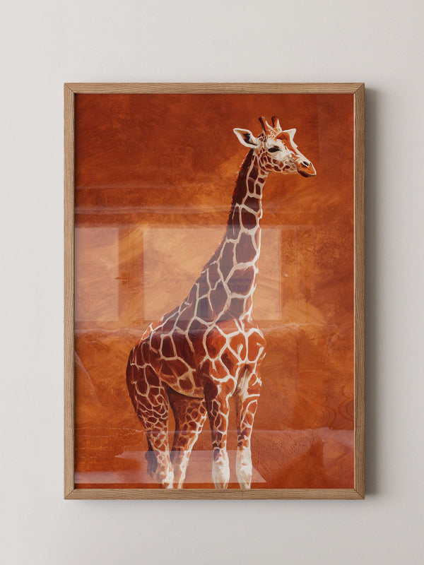 Giraffe Orange Malerei