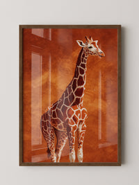 Giraffe Orange Malerei