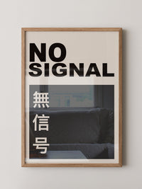No Signal Schriftzug Kontrast