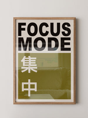 Focus Mode Text Olivgrün