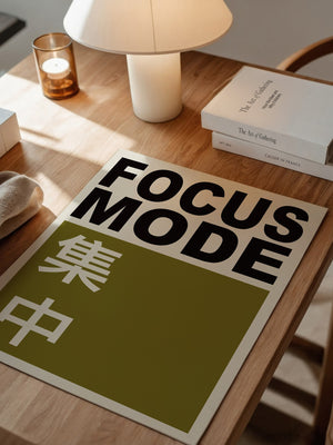 Focus Mode Text Olivgrün