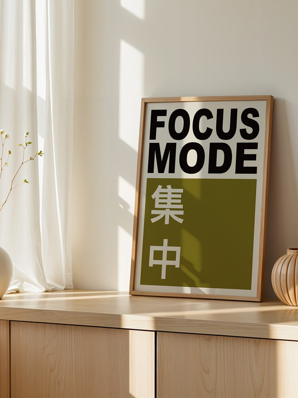 Focus Mode Text Olivgrün