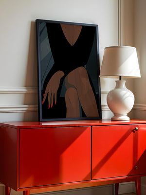 Elegante Silhouette Rote Nägel