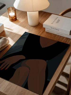 Elegante Silhouette Rote Nägel