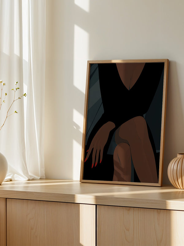 Elegante Silhouette Rote Nägel