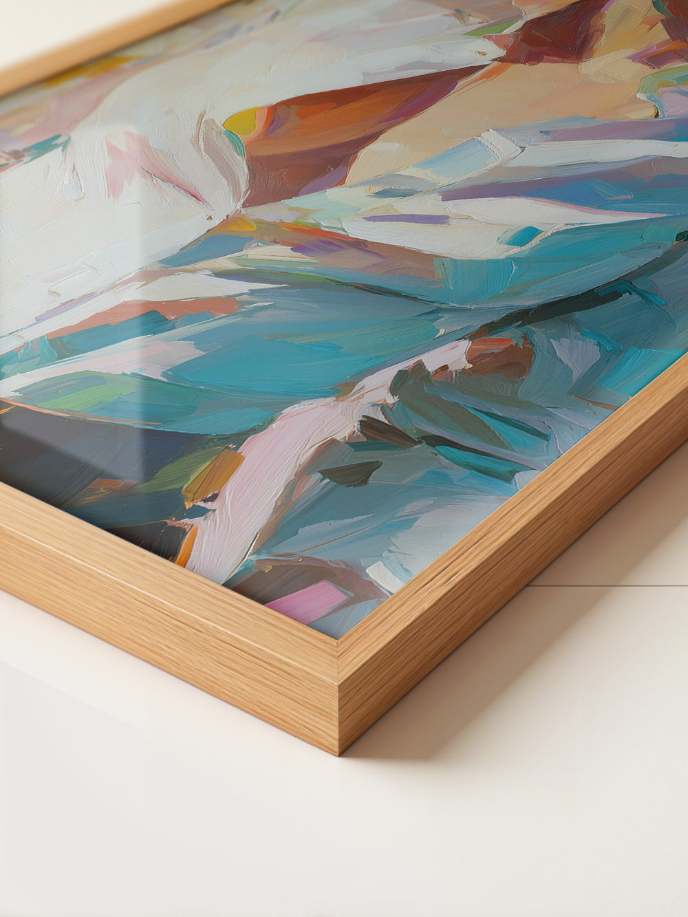 Frau Abstrakt Bunte Pinselstriche