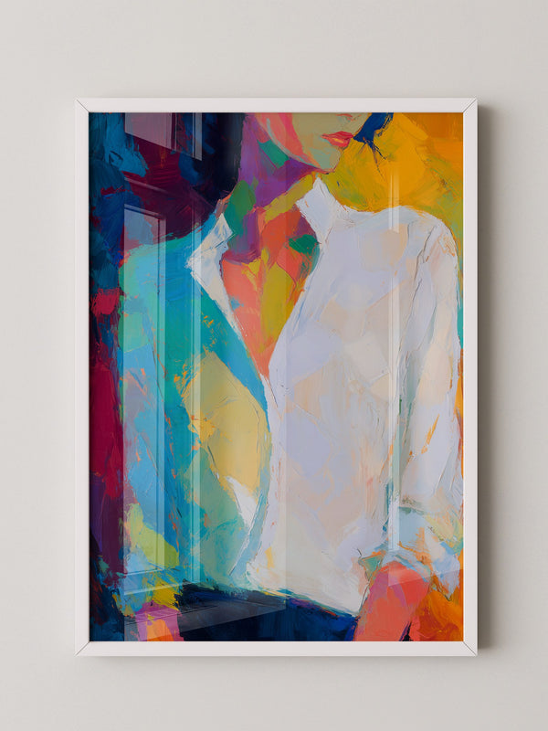 Abstrakte Frau leuchtend