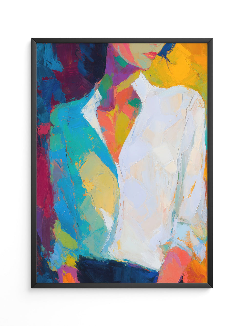 Abstrakte Frau leuchtend