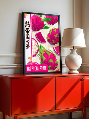 Drachenfrucht Pop-Art Farbtöne