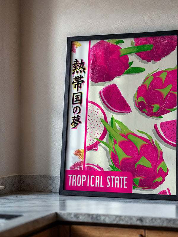 Drachenfrucht Pop-Art Farbtöne