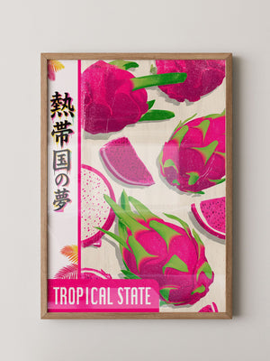 Drachenfrucht Pop-Art Farbtöne