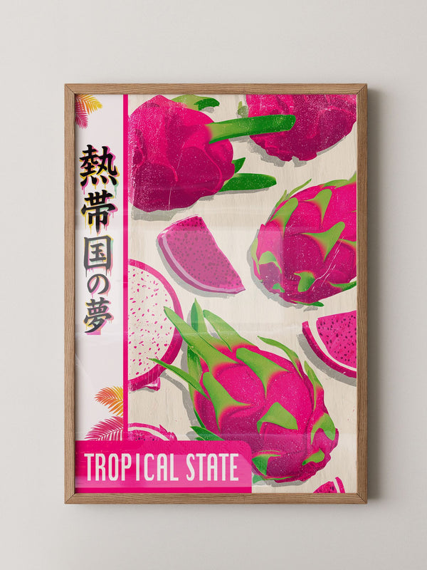 Drachenfrucht Pop-Art Farbtöne