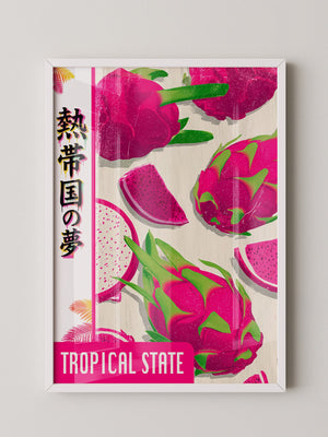 Drachenfrucht Pop-Art Farbtöne