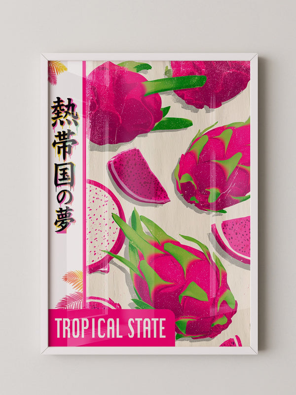 Drachenfrucht Pop-Art Farbtöne