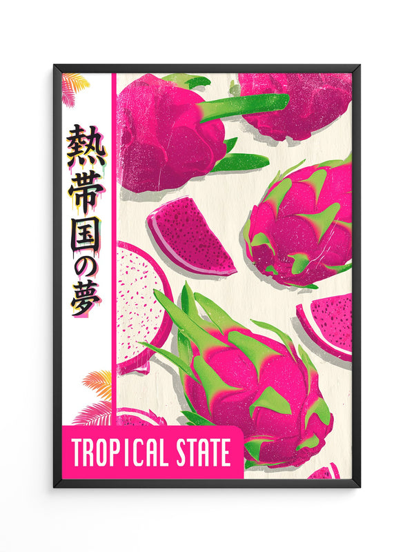 Drachenfrucht Pop-Art Farbtöne