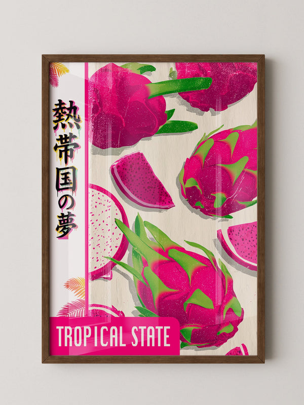 Drachenfrucht Pop-Art Farbtöne