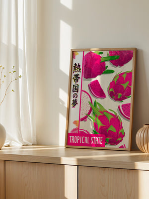 Drachenfrucht Pop-Art Farbtöne