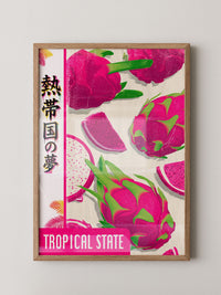 Drachenfrucht Pop-Art Farbtöne