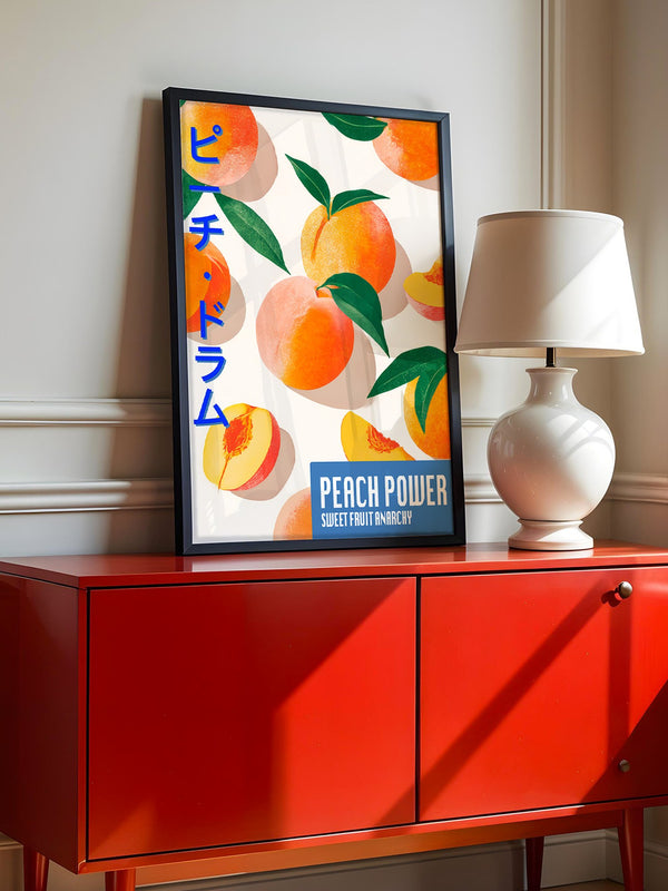 Pfirsiche Grafik Retro-Stil