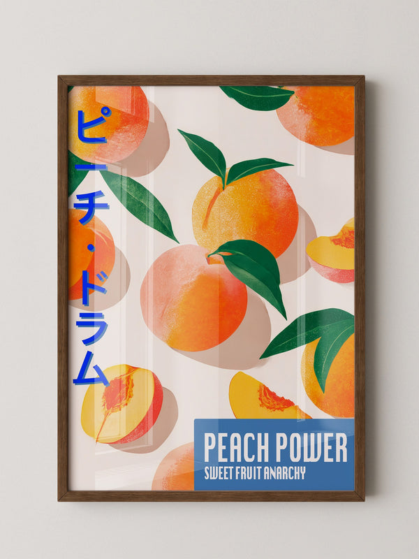Pfirsiche Grafik Retro-Stil