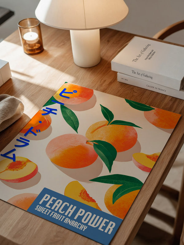 Pfirsiche Grafik Retro-Stil