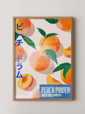 Pfirsiche Grafik Retro-Stil