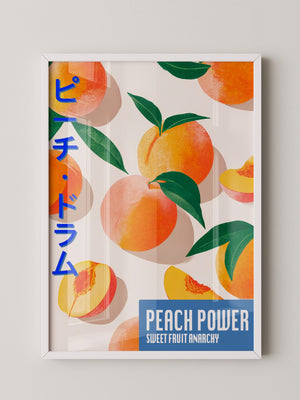 Pfirsiche Grafik Retro-Stil