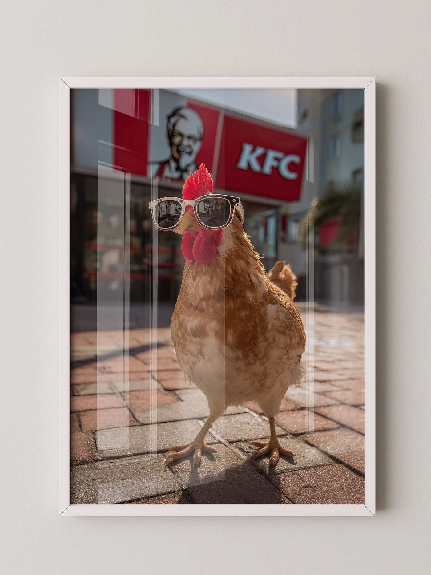 Huhn Sonnenbrille Retro Flair