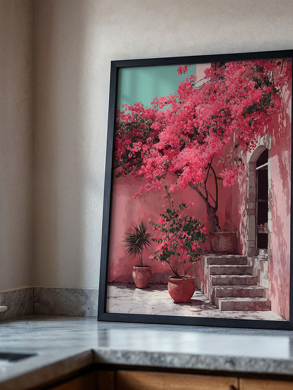 Bougainvillea Rosa Wanddetails