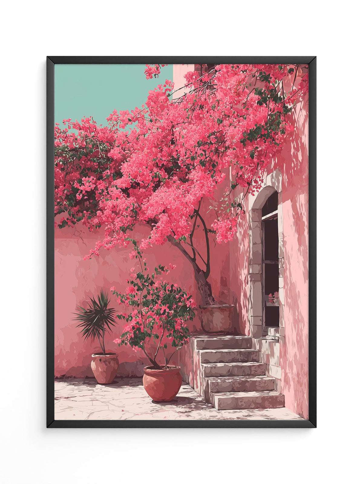 Bougainvillea Rosa Wanddetails