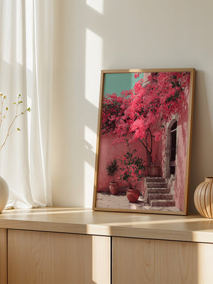 Bougainvillea Rosa Wanddetails