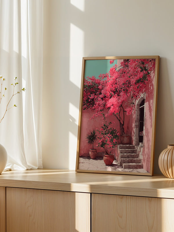 Bougainvillea Rosa Wanddetails