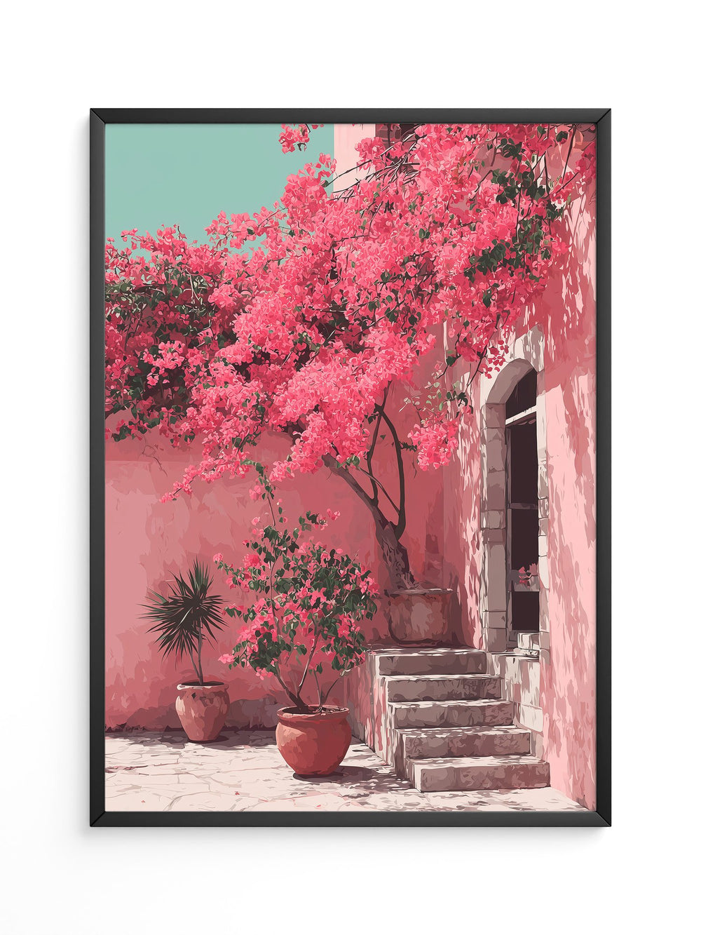 Bougainvillea Rosa Wanddetails