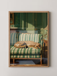 Gepard Sofa grün gestreift