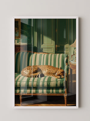 Gepard Sofa grün gestreift