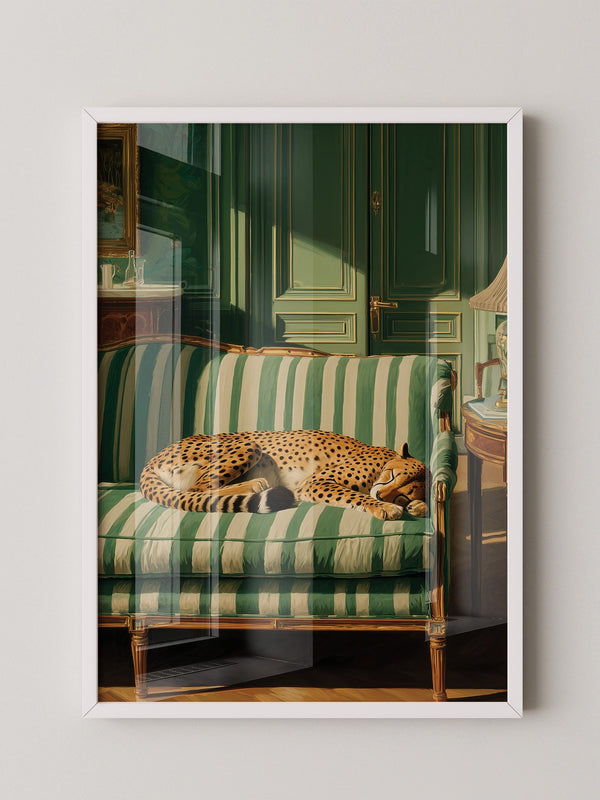 Gepard Sofa grün gestreift